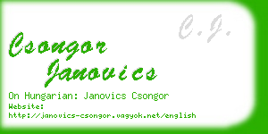 csongor janovics business card